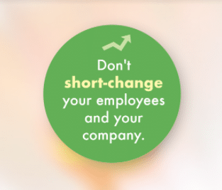 don't shortchange employees circle image