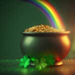 luck of the rainbow to a pot of gold