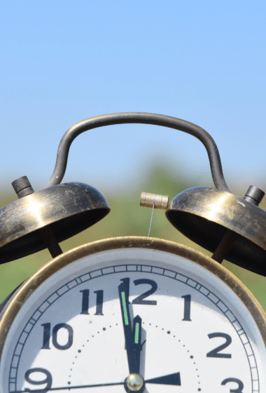 Ticking Clock in a field